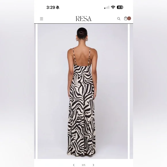 RESA Zebra Print Maxi Dress - Picture 3 of 3